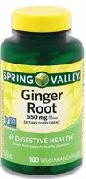 Spring Valley Ginger Root 550 mg 100 Ct
