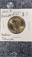 2011 P Andrew Johnson Presidential Dollar