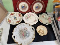 *DECORATIVE PLATES AND PAINTED SEASHELL