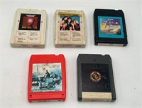 Lot of 5 8-Track Tapes ZZ Top, Rolling Stones +