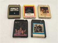Lot of 5 8-Track Tapes Inc Alice Cooper & More