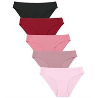 Sz L 5Pk Seamless Underwear For Women  Soft Silky