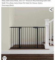 MSRP $80 Black Baby Gate Door