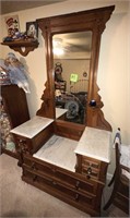 ANTIQUE MARBLE TOPPED DRESSER