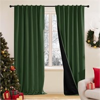 52W x 84L Deconovo Green Christmas Curtains  Insul