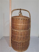 3 stacking baskets with lid and stand