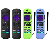 2 pcs Roku TV Remote + Covers  for Sharp/TCL/Hisen