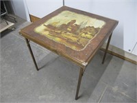 MID-CENTURY SQUARE CARD TABLE
