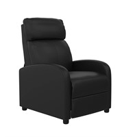 ALLEN+ROTH BLACK FAUX LEATHER RECLINER $259