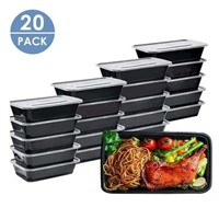 20PCS  Semfri 20-Pack Meal Prep Containers 26 OZ