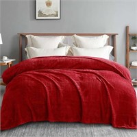 Twin(66x90) Red) Jacquard Weave Blanket