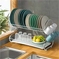 Ktaxon 22-Inch 2-Tier Dish Drying Rack with