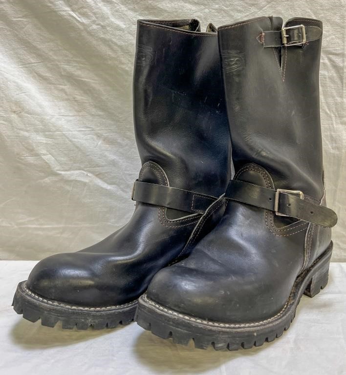 Size 9.5? Wesco Black Leather Engineer Boss Boots