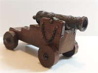 Miniature Detailed Cast Brass Cannon 6"