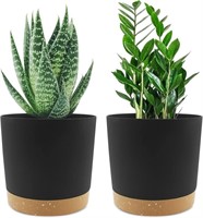 Plant Pots Set  2 Pack 6.5  Indoor/Outdoor  Dark G