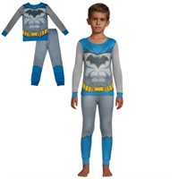4  Boys size 8 Batman Boys Pajamas Long Sleeve Bat
