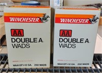 2 BOXES WINCHESTER DOUBLE A WADS (500 TOTAL)