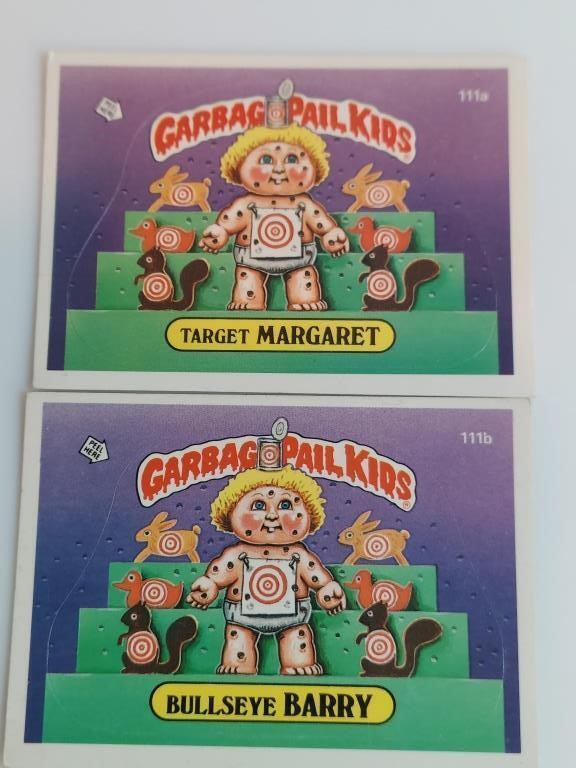 1986 Garbage Pail Kids Pair Target Margaret Bullse