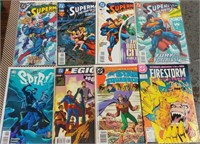8 COMIC BOOKS - MOSTLY SUPERMAN