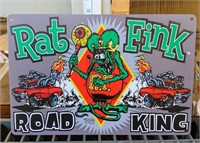 RAT FINK ROAD KING METAL SIGN