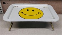 SMILEY FACE METAL SNACK TRAY