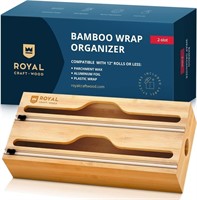 ROYAL CRAFT Bamboo Kitchen Foil & Wrap Organizer