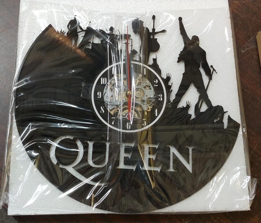 QUEEN LASER CUT RECORD ALBUM CLOCK