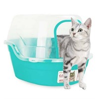 24.8 x 20 x 16.5  Petfamily XL Cat Litter Box  Tea