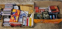 2 BOXES; CDS, CASSETTES, BEER ADVERTISING,