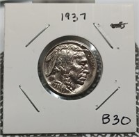 1937 UNC BUFFALO NICKEL