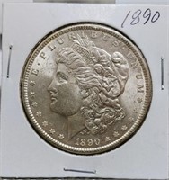 1890 MS62 MORGAN SILVER DOLLAR