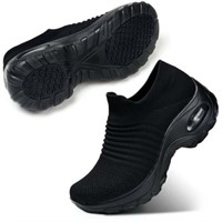 Sz 9 STQ Women's Walking Shoes Slip on Breathable