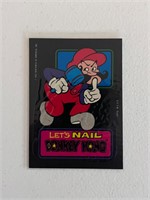 1982 Nintendo Donkey Kong Let's Nail Sticker Card