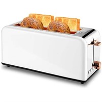 4 Slice Toaster  Wide Slots  6 Browning Levels  St