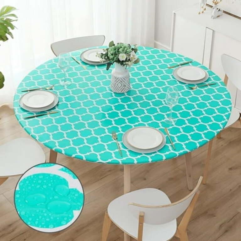 36-44 Round Tight Fit  DecorUhome Vinyl Tablecloth