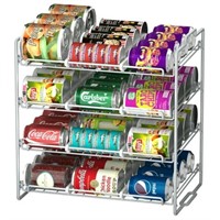 4-Tier Stackable Can Rack  Holds 48 Cans for Kitch