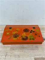 Vintage orange wood box
