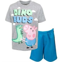 6  Sz 6 Peppa Pig Boys T-Shirt & Mesh Shorts Set T