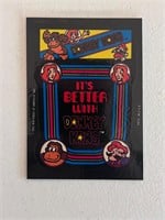 1982 Nintendo Donkey Kong Its Better Sticker Card