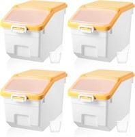 Sunnyray 4-Pack 27.6 lb Storage Containers with Wh
