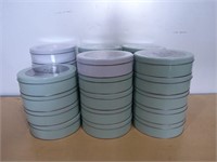 29 Assorted Color Tin Holiday Container Cans