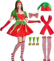 Sz XL IKALI Adult Santa's Helper Costume  Christma