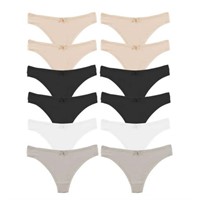 Sz L  12PK Jo & Bette Thong Panties