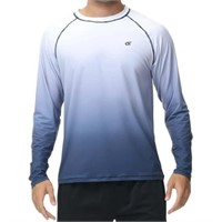 L  Sz L Long Sleeve Swim Shirt for Men UPF 50+ UV