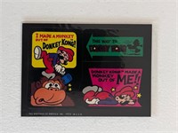 1982 Nintendo Donkey Kong Monkey Sticker Card