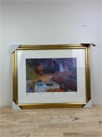 25”x32” gold framed Monet wall art