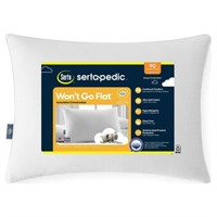 Sz S/Q Sertapedic Won't Go Flat Pillow