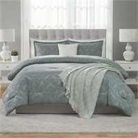 Sz K Mainstays 5-Piece Sage Jacquard Comforter Set