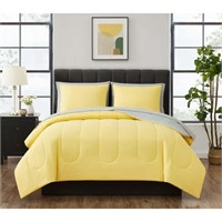 King  Sz K Mainstays Yellow Reversible 7-Piece Bed