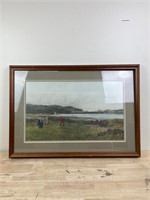 33”x23” framed golf wall art